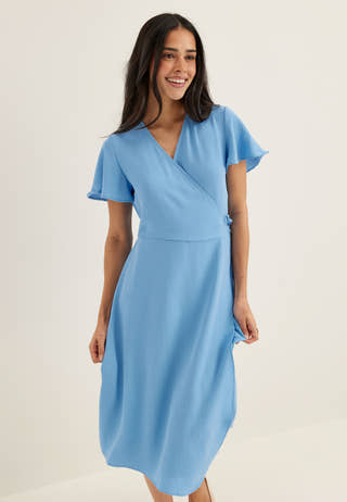 Vilovie S/S Wrap Midi Dress