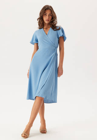 Vilovie S/S Wrap Midi Dress