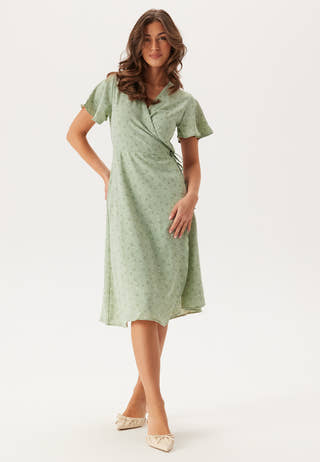 Vilovie S/S Wrap Midi Dress