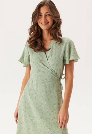 Vilovie S/S Wrap Midi Dress