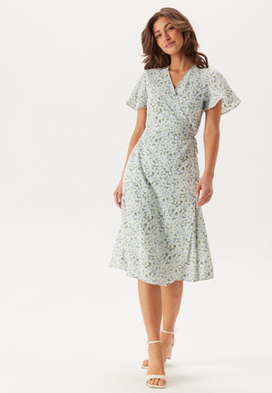Vilovie S/S Wrap Midi Dress