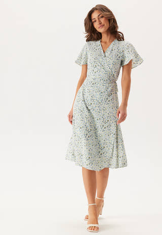 Vilovie S/S Wrap Midi Dress