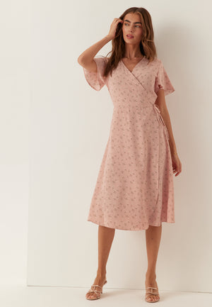 Vilovie S/S Wrap Midi Dress
