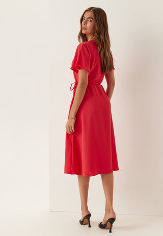 Vilovie S/S Wrap Midi Dress