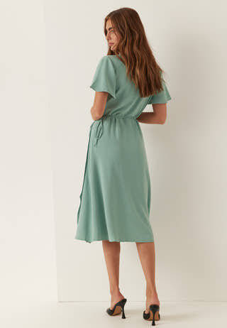 Vilovie S/S Wrap Midi Dress