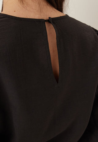 Vimala O-neck 3/4 EMB. DRESS