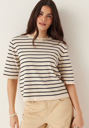 Vimalu O-neck 2/4 KNIT TOP