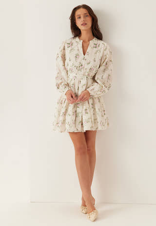 Vimiada L/S EMB SHORT SHIRT DRESS