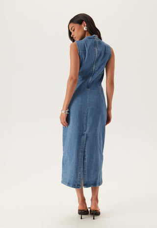 Vinona S/L Midi Denim Dress