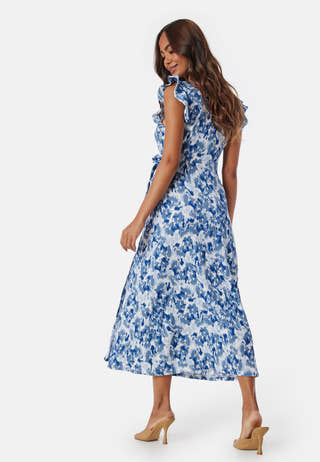 Vipeffi lira V-Neck wrap midi dress