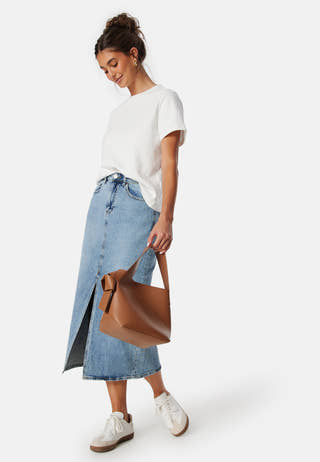 Vipia new High Waist midi denim skirt