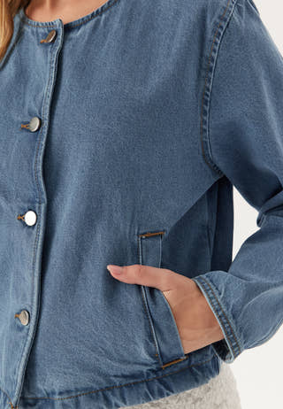 Vireba L/S O-NECK DENIM JACKET