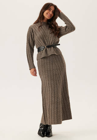 Virelli Ankle Cable Knit Skirt