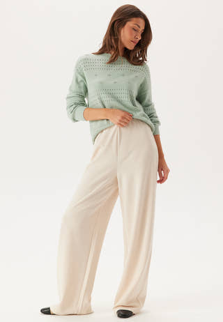 Viril L/S O-Neck Pointelle Knit