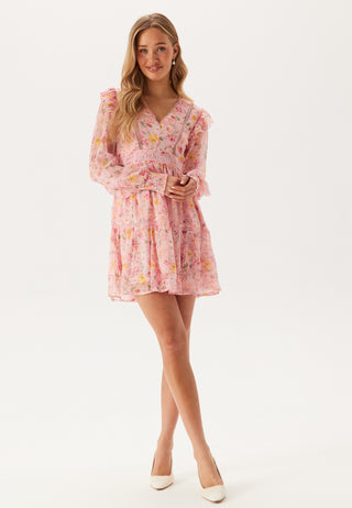 Viroman New V-neck L/S Short Dress