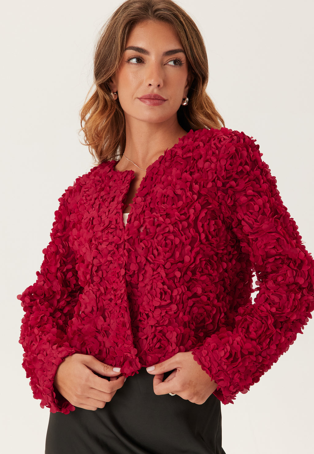 Vila Virosie L/S Cardigan Jester Red neuletakki