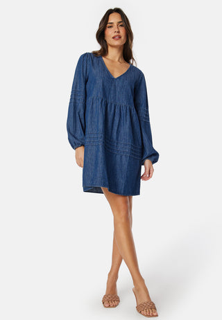 Virowie L/S V-Neck Denim Dress