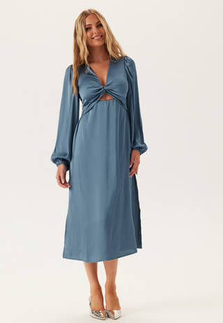 Vischasta L/S CUT OUT MIDI DRESS