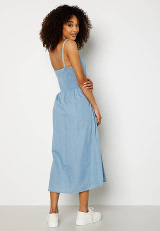 Zia Fanzi Strap Midi Denim Dress