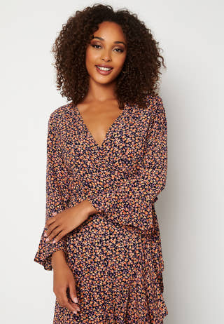 Blima 3/4 Midi Wrap Dress