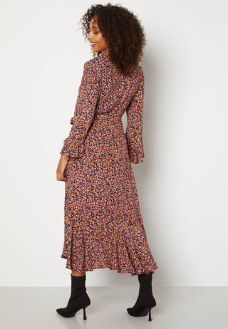 Blima 3/4 Midi Wrap Dress
