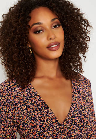 Blima 3/4 Midi Wrap Dress