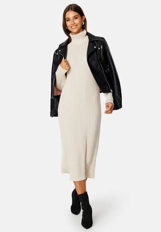 Mavi Knit Midi Rollneck Dress