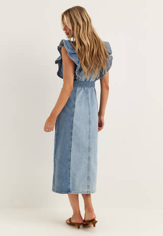 Yascawi Sl Denim Long Dress