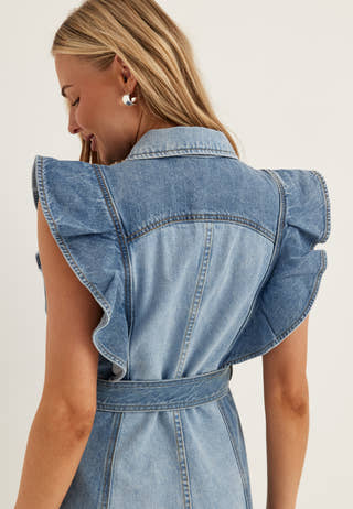 Yascawi Sl Denim Long Dress