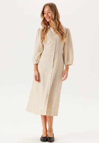 Yasflaxy 3/4 LINEN SHIRT DRESS
