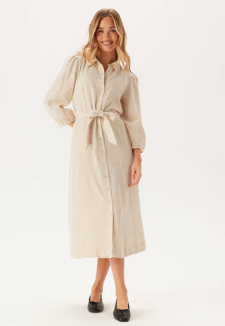 Yasflaxy 3/4 LINEN SHIRT DRESS